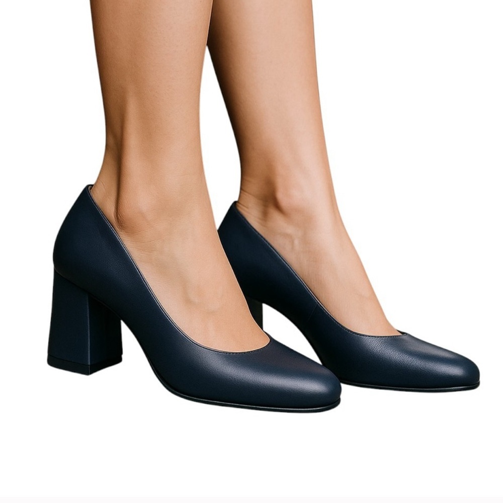 Naturalizer Dark Blue Block Heels